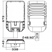 Уличный светильник LuxWay-M 200Вт CRI80 5000K КСС:WL2