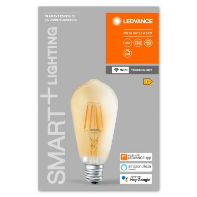 Светодиодная лампа Smart+WiFi CL A Gold DIM 53 6W/824 E27 Светодиодная лампа Smart+WiFi CL A Gold DIM 53 6W/824 E27