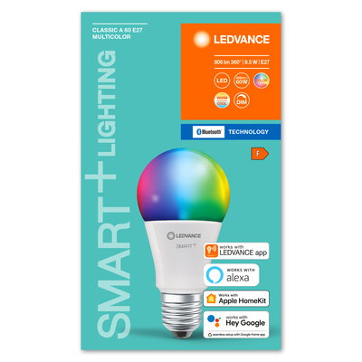 Светодиодная лампа Smart+BT Classic Multicolour 60 10W E27 Светодиодная лампа Smart+BT Classic Multicolour 60 10W E27