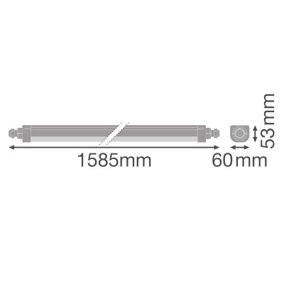 Светильник DP Comp TH 1500 V 50W 840 IP66 PS Светильник DP Comp TH 1500 V 50W 840 IP66 PS