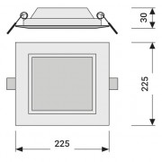 Даунлайт DL Slim SQUARE 210 18W 3000K WT