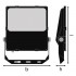 Прожектор FL PRF Asym 45x140 100W 4000K BK Прожектор FL PRF Asym 45x140 100W 4000K BK