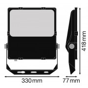 Прожектор FL PRF Asym 55x110 100W 4000K BK