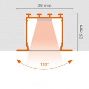 Монтажный профиль LS AY-PW02/UW/39X26/14/2