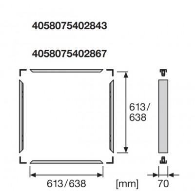 Комплект для накладного монтажа Surface Mount Kit H70 VAL Комплект для накладного монтажа Surface Mount Kit H70 VAL