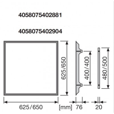 Комплект для встроенного монтажа Recessed Mount Frame 600 Комплект для встроенного монтажа Recessed Mount Frame 600