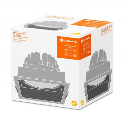 Спот светильник SP SQ DK ADJUST 8W/3000K FL BK Спот светильник SP SQ DK ADJUST 8W/3000K FL BK