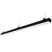 Аварийный светильник Слимлайт линейный 30W-3350Lm 4000-4500К Микропризма с БАП (vsesv) 1ч черный